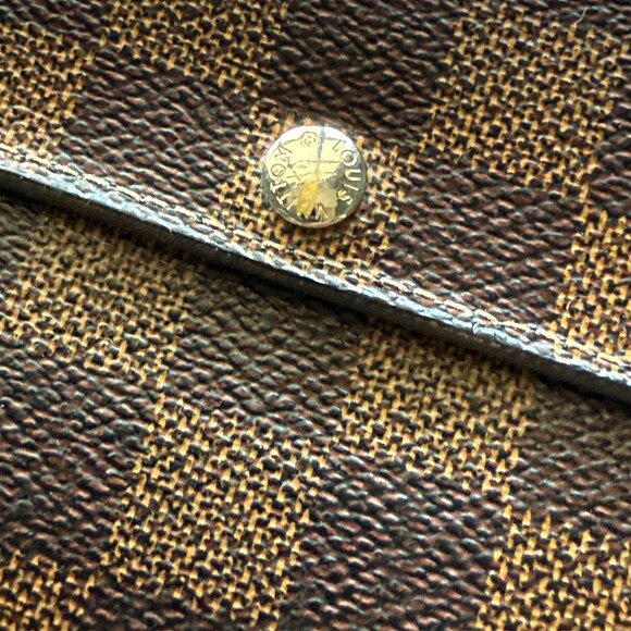 AS-IS Louis Vuitton Wallet Damier Portefeuille Sarah Long Wallet Bag Authentic - Picture 10 of 11